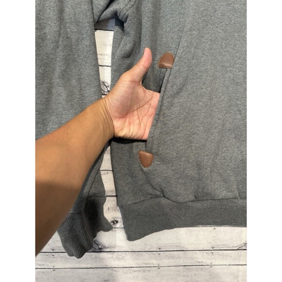 PENFIELD TRAILWEAR Pullover Sweatshirt Sz XL Gray Shawl Neck Toggle Closure - Picture 15 of 16